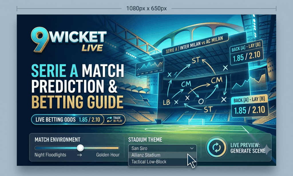 9Wickets Live Serie A Match Prediction Betting Guide