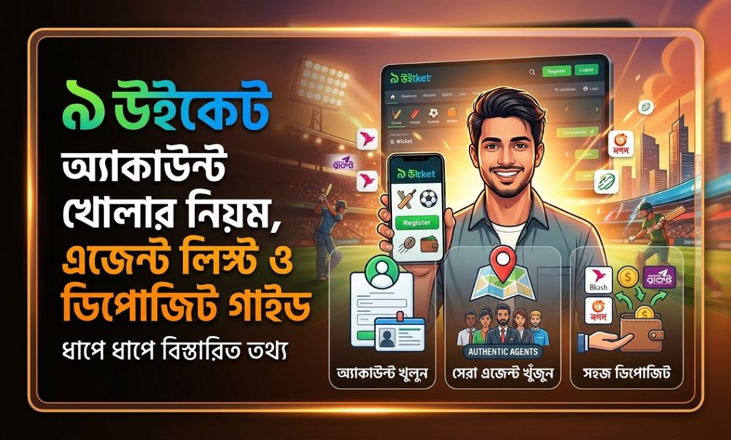 ৯ উইকেট (9 Wicket) অ্যাকাউন্ট খোলার নিয়ম, এজেন্ট লিস্ট ও ডিপোজিট গাইড